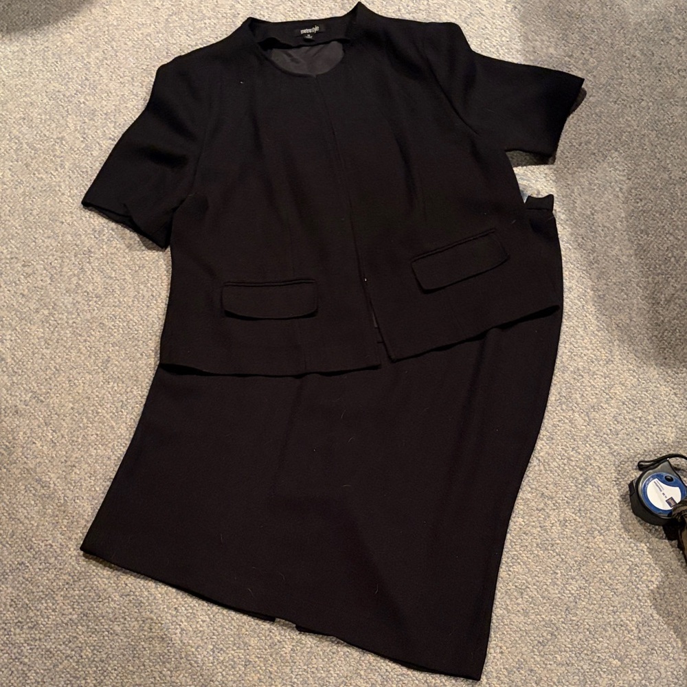 Metrostyle Black Skirt Set